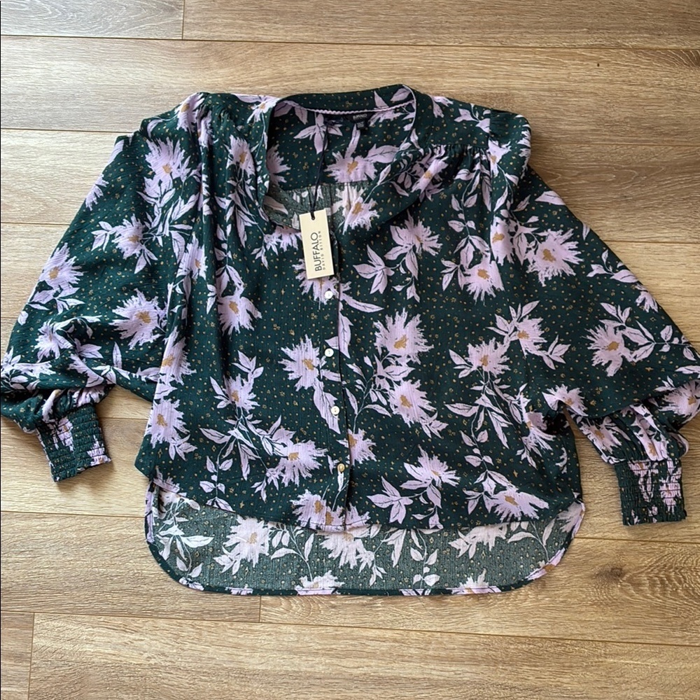 Buffalo David Bitton floral blouse xs - Picture 5 of 6